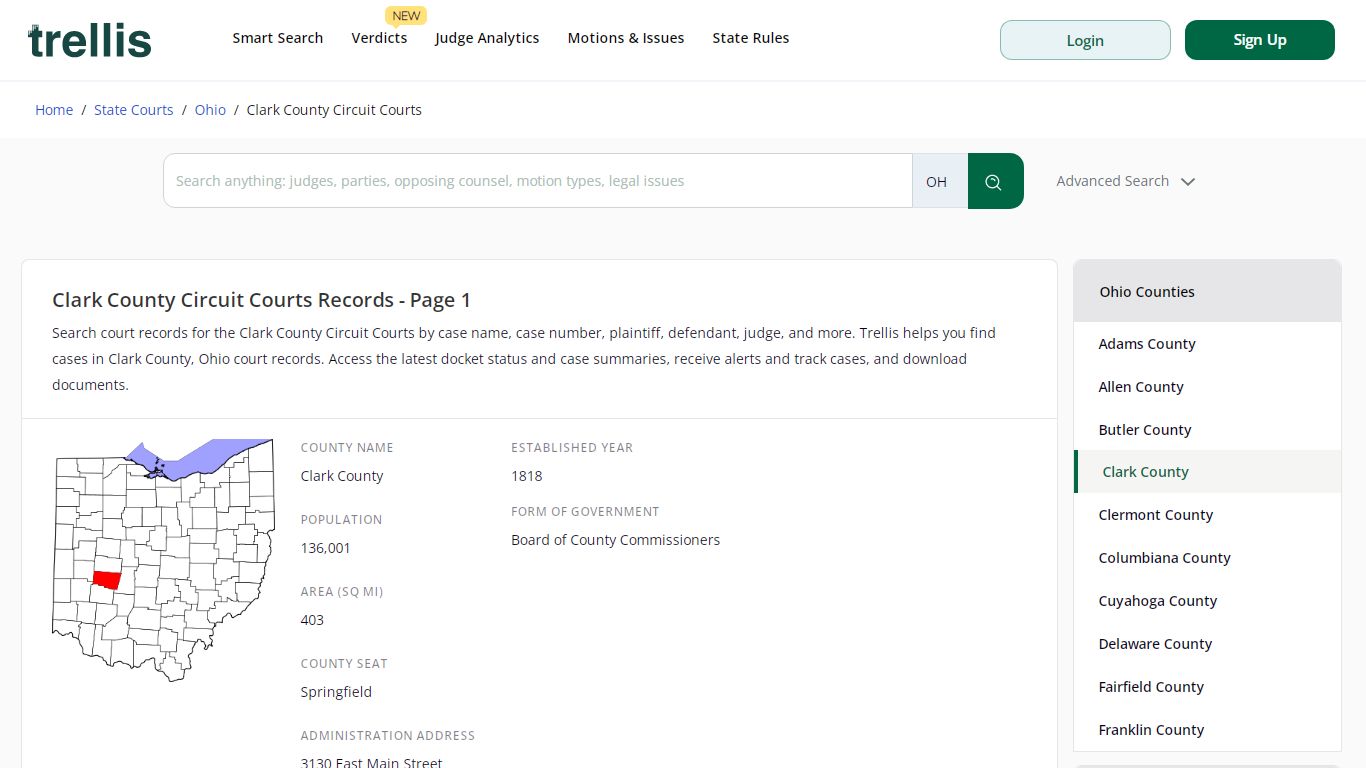 Clark County Circuit Court Records | Docket Search Ohio Page 1 ...